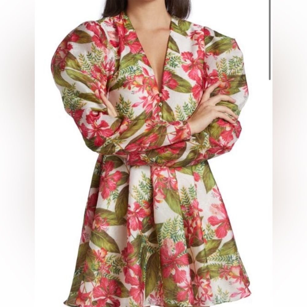 NWT Amur Cleo Juliet sleeve mini dress. Size 4